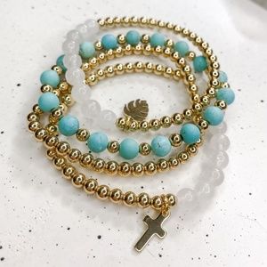 Gold plated Stack (four bracelets)